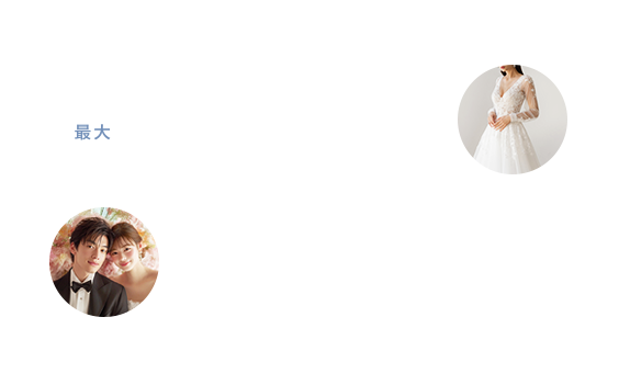 トキハナ経由の成約でもらえる|ドレス最大50%OFFクーポン｜洋装前撮り無料
