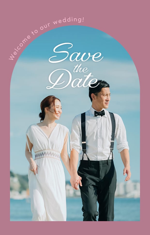Save the Date ピンク